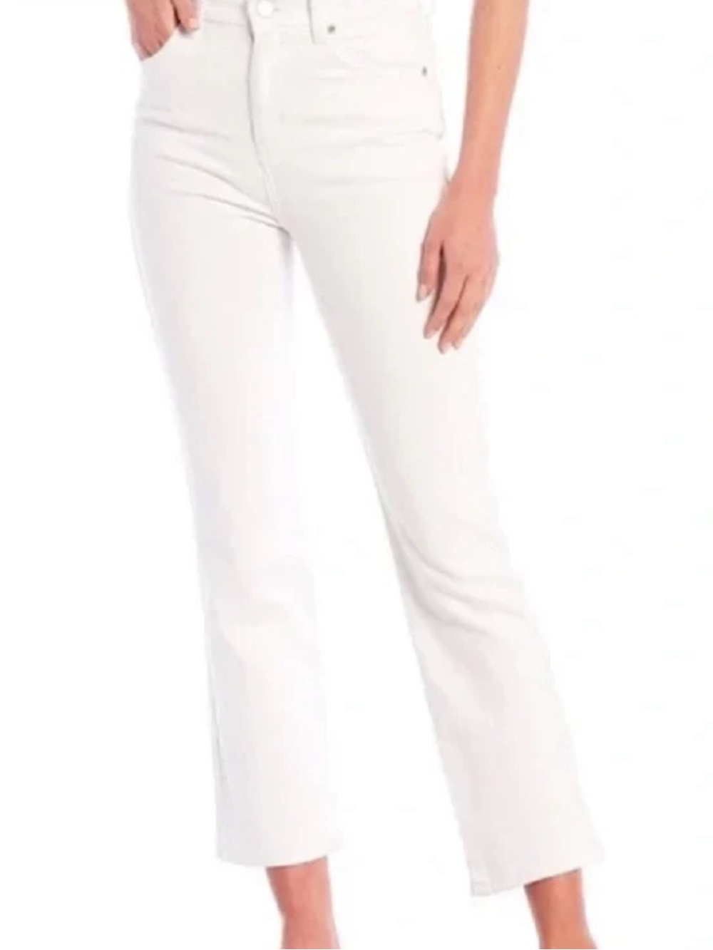 ANTONIO MELANI White Cropped Straight Jeans
